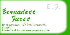 bernadett furst business card